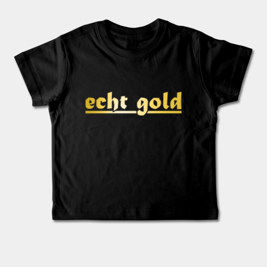 Detské tričko krátky rukáv - Echt gold - zlatá potlač