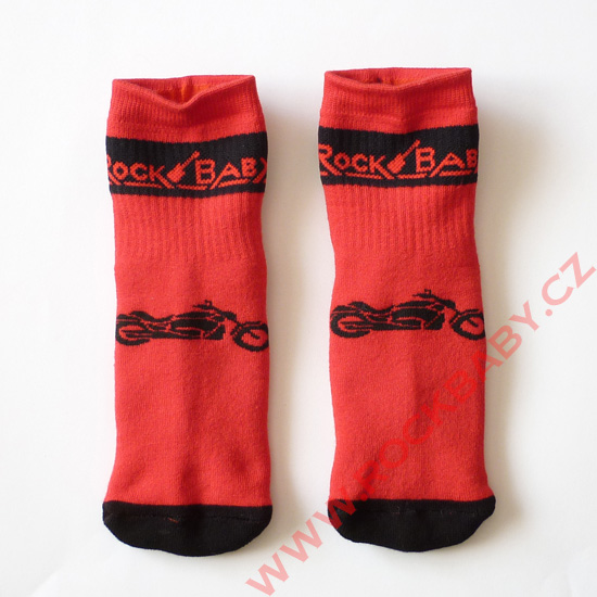 Detské ponožky - Moto, červené