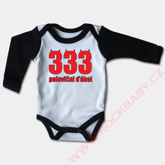 Kojenecké body dlouhý rukáv - 333 poloviční ďábel