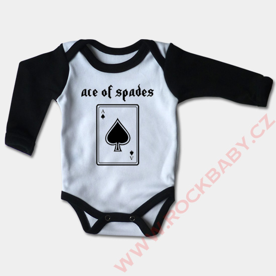 Dojčenské body dlhý rukáv - Ace of spades