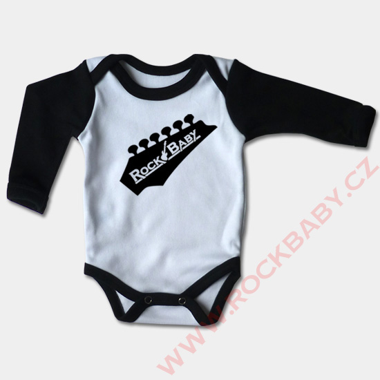 Kojenecké body dlouhý rukáv - Kytara Rock Baby