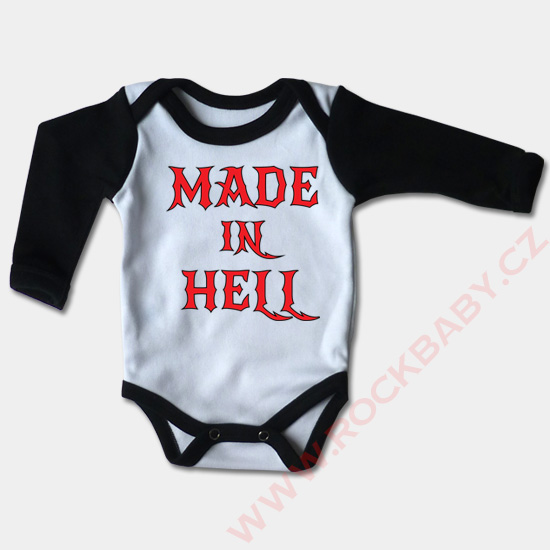 Kojenecké body dlouhý rukáv - Made in Hell