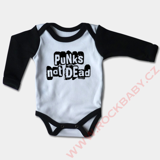 Kojenecké body dlouhý rukáv - Punks not dead