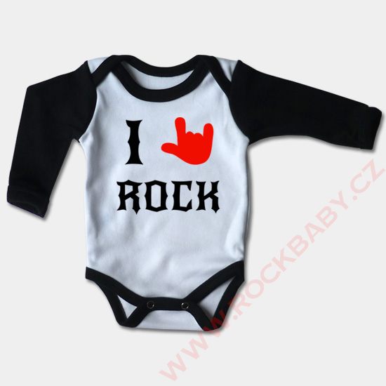 Dojčenské body dlhý rukáv - I love Rock 2