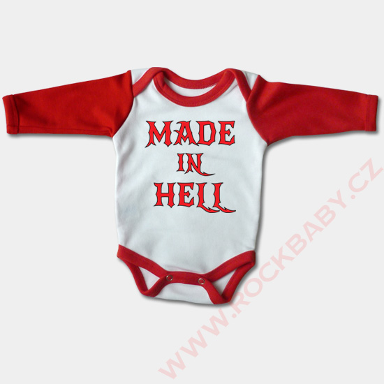 Kojenecké body dlouhý rukáv - Made in Hell