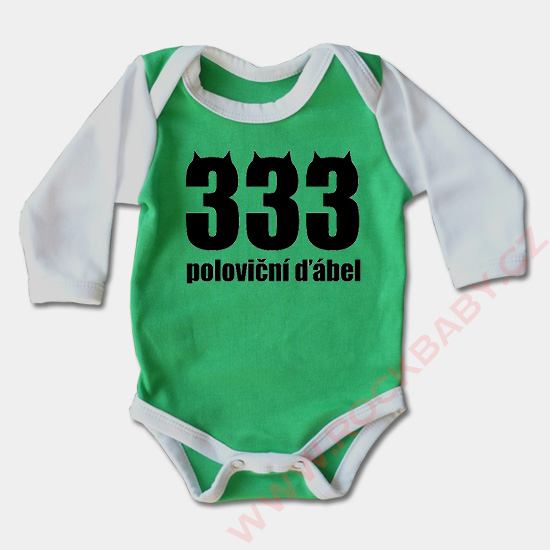 Kojenecké body dlouhý rukáv - 333 poloviční ďábel