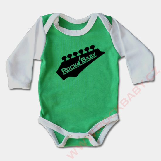 Dojčenské body dlhý rukáv - Gitara Rock baby