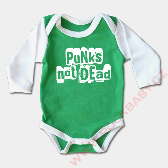 Kojenecké body dlouhý rukáv - Punks not dead