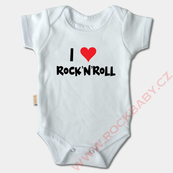 Kojenecké body krátký rukáv - I love Rock n roll