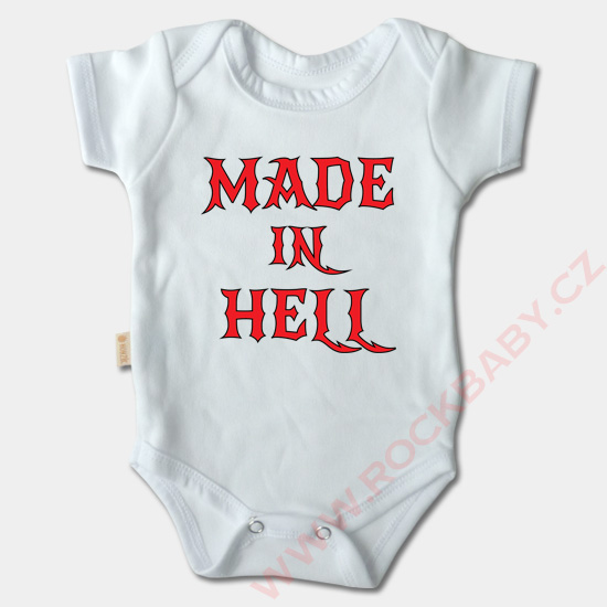 Dojčenské body krátky rukáv - Made in Hell