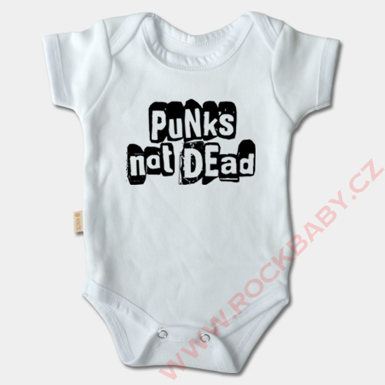 Dojčenské body krátky rukáv - Punks not dead