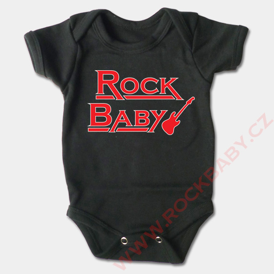 Dojčenské body krátky rukáv - Rock baby 2