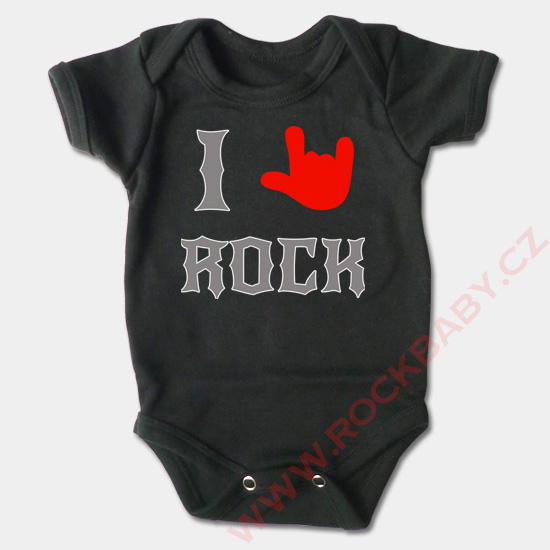 Dojčenské body krátky rukáv - I love Rock 2