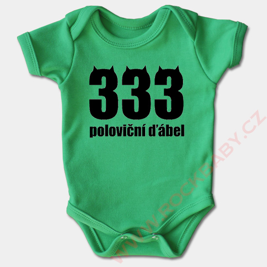 Dojčenské body krátky rukáv - 333 poloviční ďábel