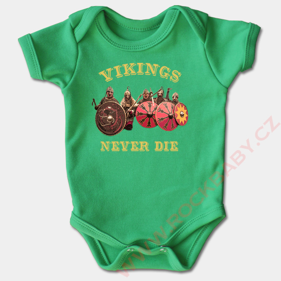 Dojčenské body krátký rukáv - Vikings Never Die