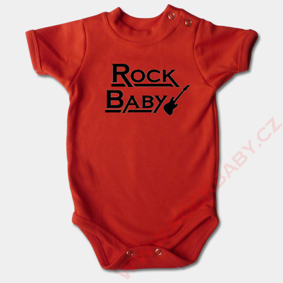 Dojčenské body krátky rukáv - Rock baby 2