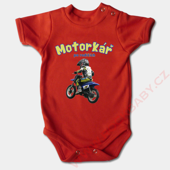 Dojčenské body krátký rukáv - Motorkář po rodičích