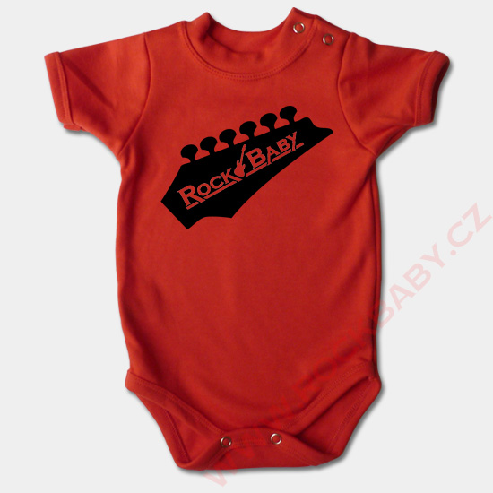 Kojenecké body krátký rukáv - Kytara Rock Baby