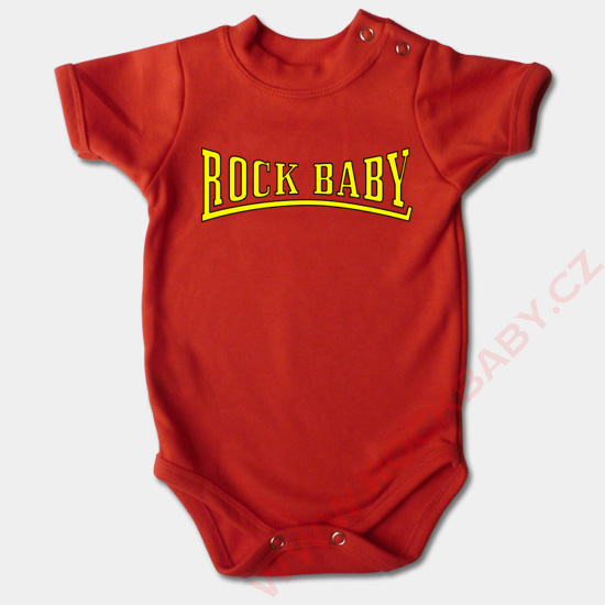 Dojčenské body krátky rukáv - Rock baby 3