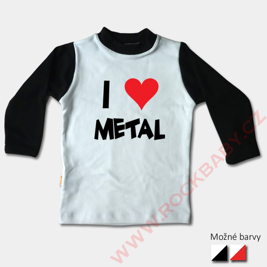 Dětské tričko dlouhý rukáv - I love Metal