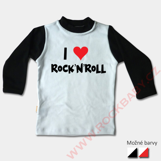 Dětské tričko dlouhý rukáv - I love Rock and Roll