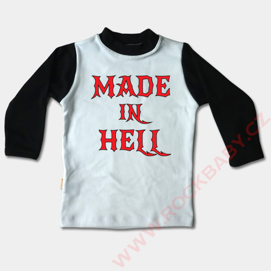 Dětské tričko dlouhý rukáv - Made in Hell