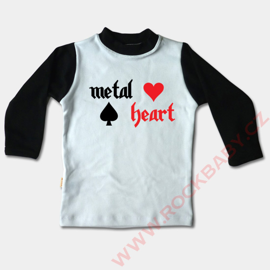 Dětské tričko dlouhý rukáv - Metal heart