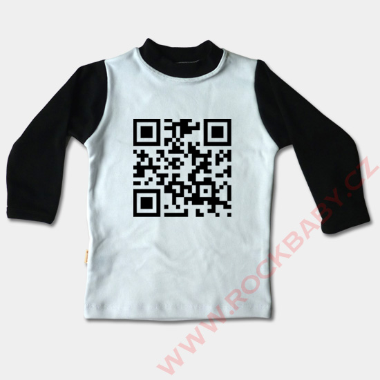 Detské tričko dlhý rukáv - QR kód