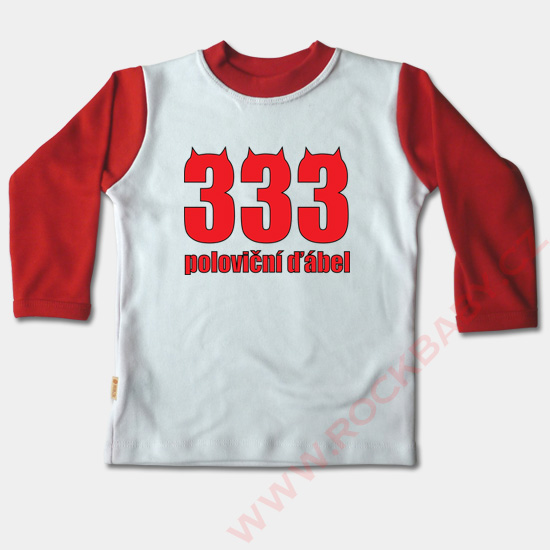 Detské tričko dlhý rukáv - 333 poloviční ďábel