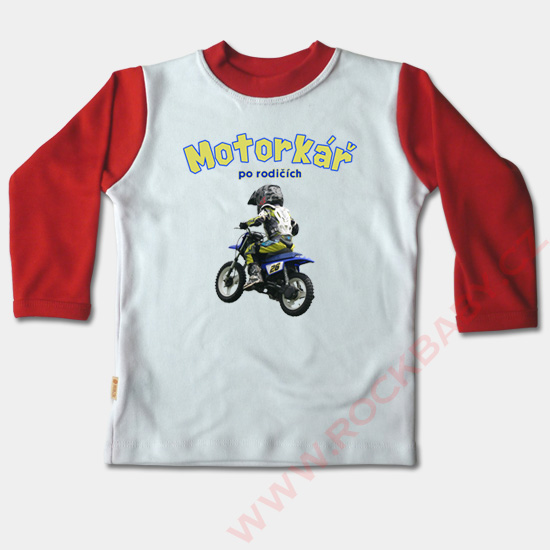 Detské tričko dlhý rukáv - Motorkář po rodičích
