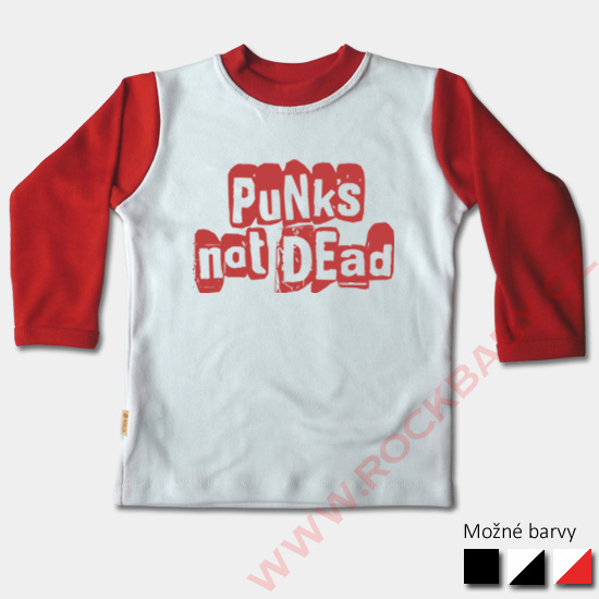 Dětské tričko dlouhý rukáv - Punks not dead