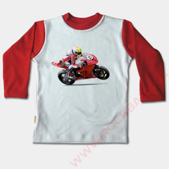 Dětské tričko dlouhý rukáv - Silniční motorka