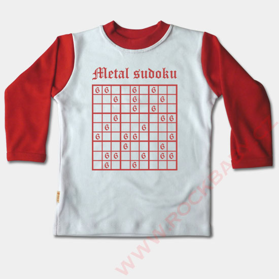 Detské tričko dlhý rukáv - Metal sudoku