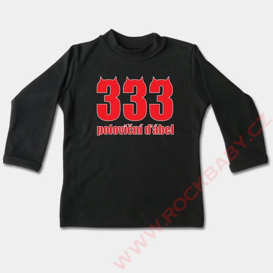Detské tričko dlhý rukáv - 333 poloviční ďábel