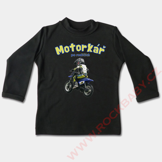 Detské tričko dlhý rukáv - Motorkář po rodičích
