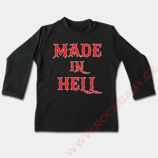 Dětské tričko dlouhý rukáv - Made in Hell