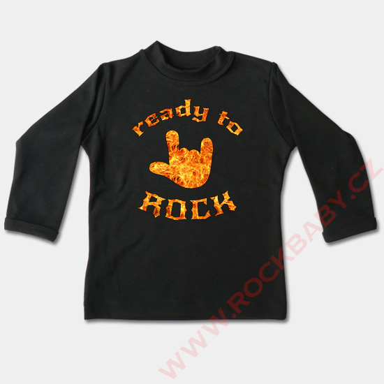Dětské tričko dlouhý rukáv - Ready to Rock