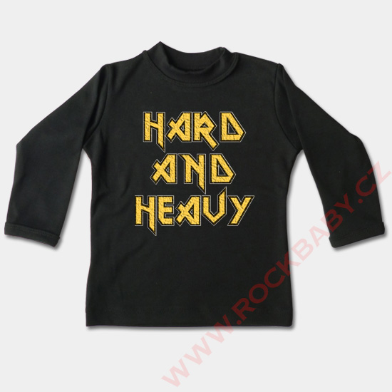 Detské tričko dlhý rukáv - Hard and Heavy