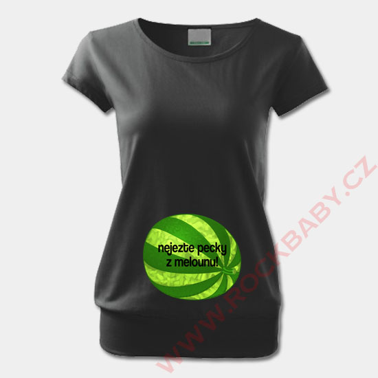 Těhotenské dámské tričko - Nejezte pecky z melounu