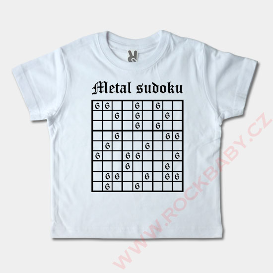 Dětské tričko krátký rukáv - Metal sudoku