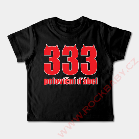 Detské tričko krátky rukáv - 333 poloviční ďábel