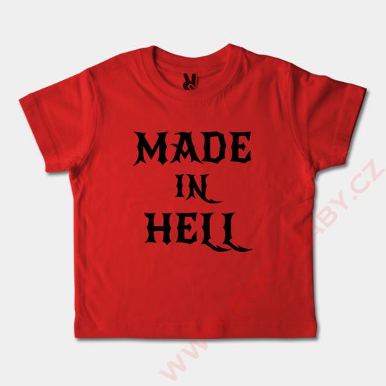 Detské tričko krátky rukáv - Made in Hell