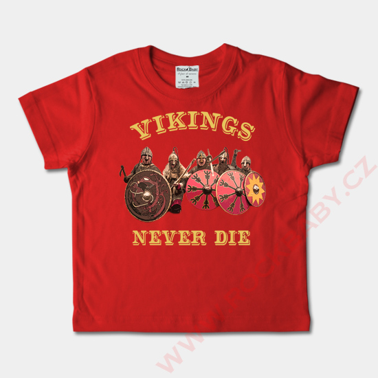 Detské tričko krátky rukáv - Vikings Never Die