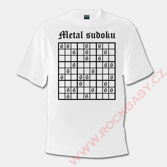 Pánské tričko - Metal sudoku