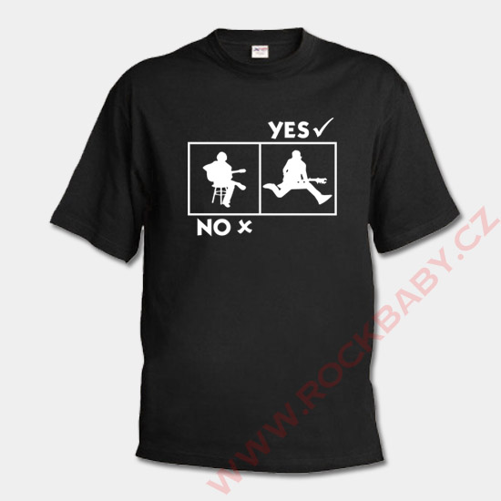 Pánske tričko - Gitarista Yes - No