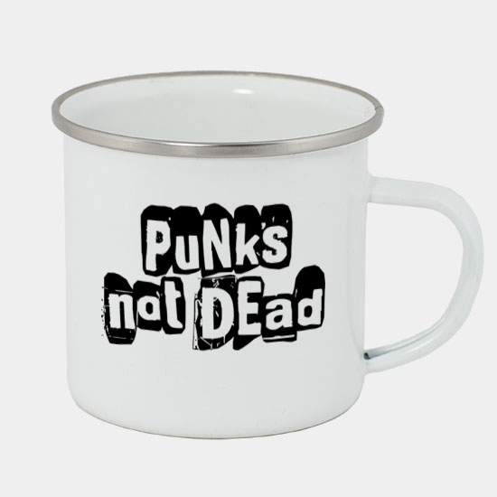 Plechový hrnček - punks not dead