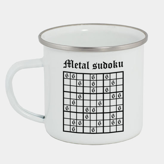 plechový hrnček - Metal sudoku