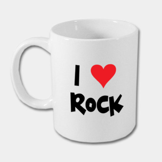 Keramický hrnček - i love rock