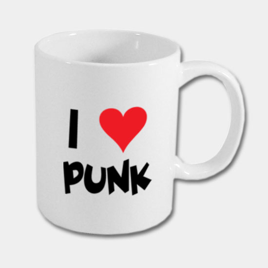 Keramický hrnek - i love punk