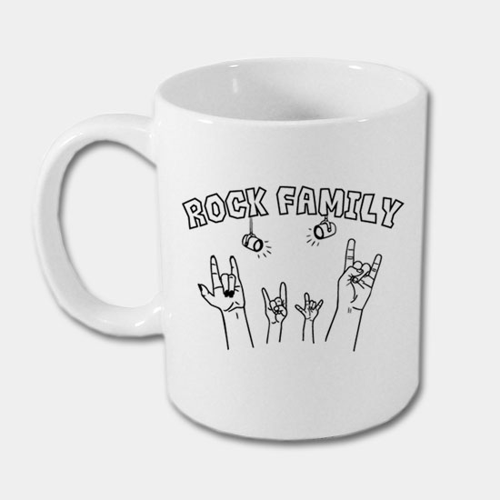 Keramický hrnček - rock family